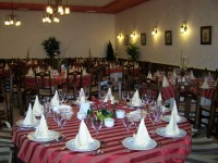 Vista preparaci�n mesas para eventos